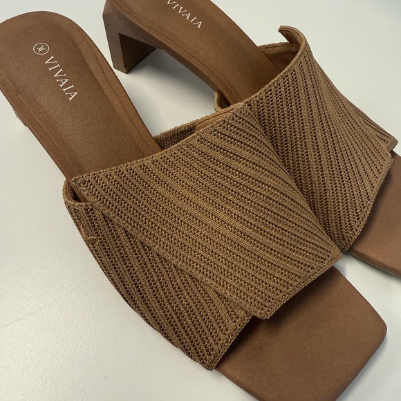 VIVAIA Women's Tan Knit Mules - Picture 1 of 3